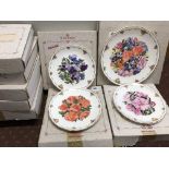 ROYAL ALBERT BONE CHINA LIMITED EDITION PLATES - THE QUEEN MOTHER'S FAVOURITE FLOWERS SERIES PLUS