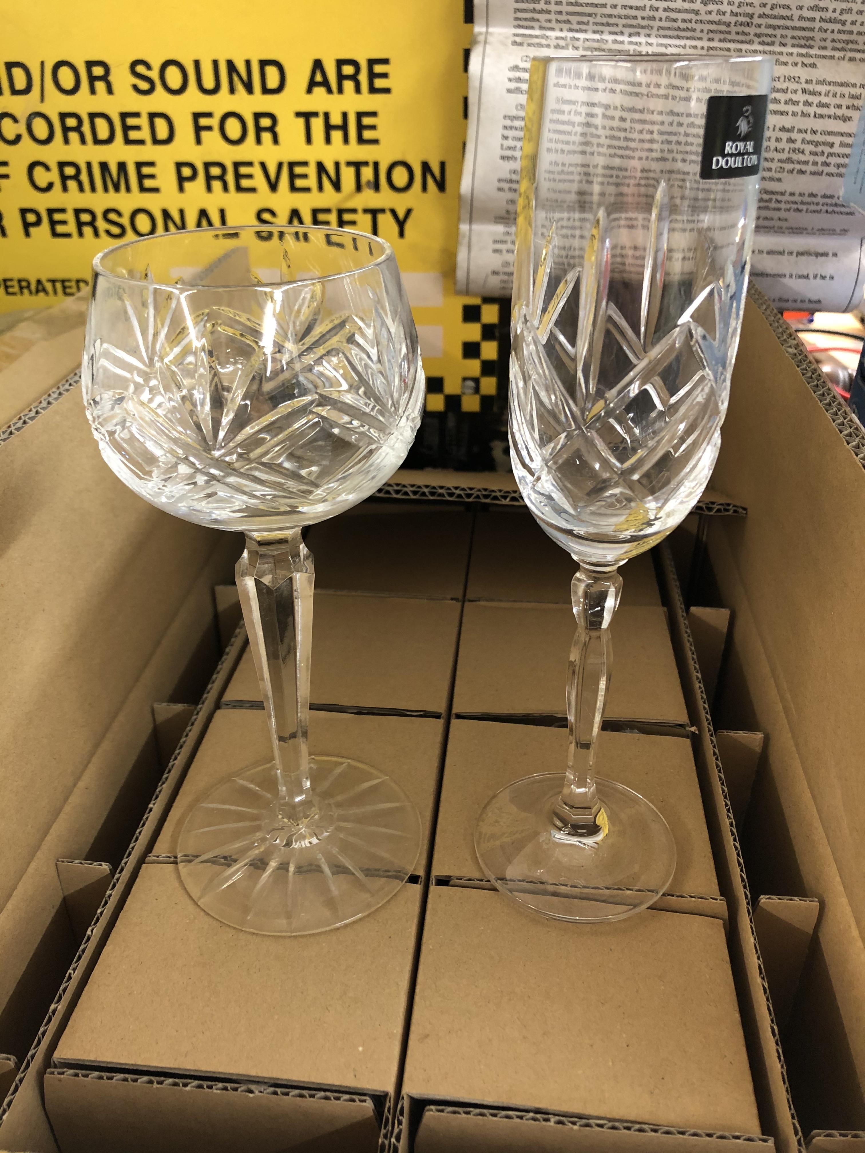 TWO BOXES OF AS NEW DRINKING GLASSES