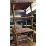 SIMILAR SMALLER SIMULATED BAMBOO AND RATTAN THREE TIER WOTNOT STAND