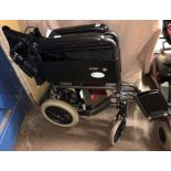 BLACK LIGHWEIGHT FOLDING WHEELCHAIR