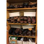 FOUR SHELVES OF GENTS SHOES INCLUDING LOAFERS MAINLY SIZE 42 (8)