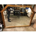 PINE MOULDED OVERMANTLE MIRROR
