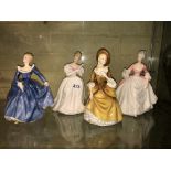 ROYAL DOULTON FIGURINES - FRAGRANCE, SANDRA,