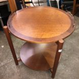 TEAK CIRCULAR SERVING TABLE