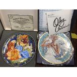 TWO LIMITED EDITION PLATES - HELEN OF TROY BY OLEG CASSINI AND LANCELOT AND GUINEVERE