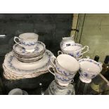 TUSCAN FINE BONE CHINA TEA SERVICE AND ANOTHER FORGET ME NOT PATTERN PART TEA SERVICE