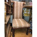 VICTORIAN WALNUT PRIE-DIEU CHAIR