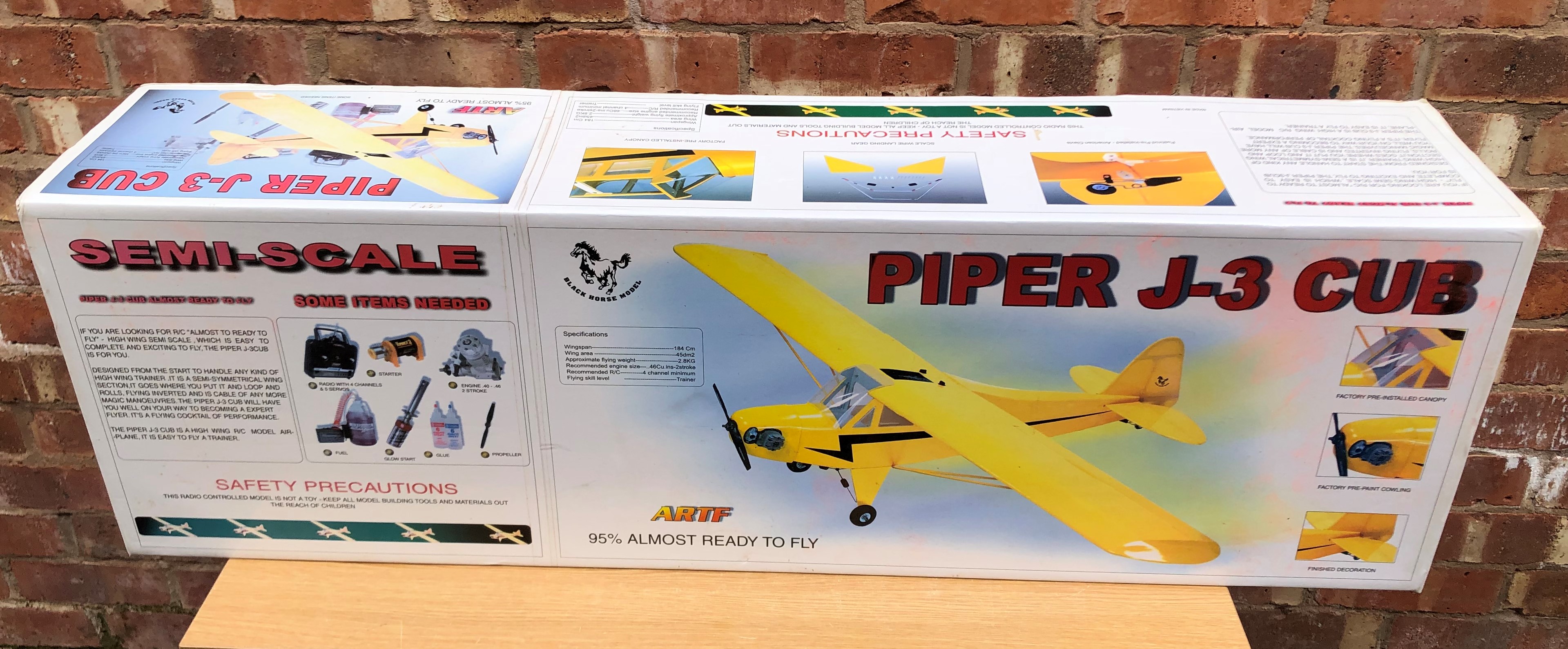 BOXED HYPER J3 CUB SEMI SCALE ALMOST READY TO FLY MODEL KIT,