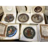 FIVE INCALAY STUDIO CAMEO PLATES - THE ROMANTIC POETS SERIES