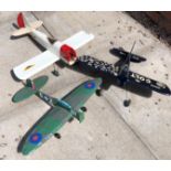 THREE SMALL MODEL PLANES