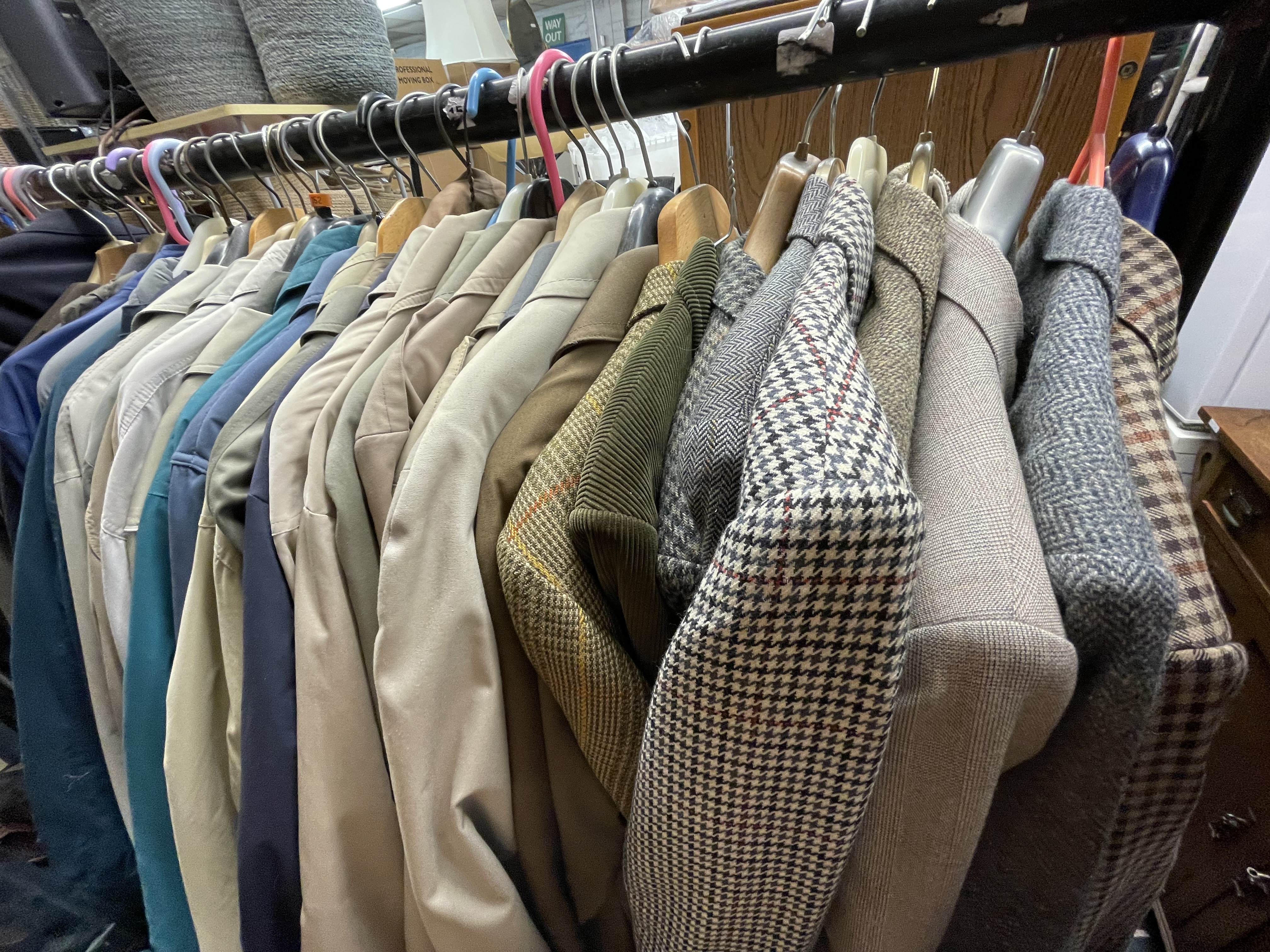 CLOTHES RAIL OF VARIOUS GENTS BLAZERS AND JACKETS AND LIGHTWEIGHT COATS, - Image 3 of 12