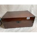 VICTORIAN MAHOGANY WRITING BOX