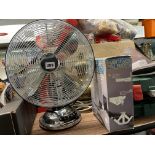 OSCILLATING FAN AND TABLE LAMP,