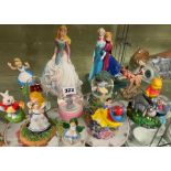 SELECTION OF DISNEY RELATED SNOW GLOBES AND DISNEY FIGURES