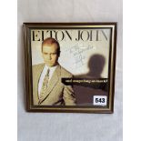 AUTOGRAPHED ELTON JOHN PICTURE SINGLE SLEEVE - SAD SONGS SAY SO MUCH F/G