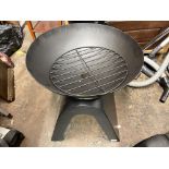 ARCHED METAL BOWL FIRE PIT