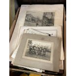 CARTON OF EARLY PORTRAIT PHOTOGRAPHS, COVENTRY THEATRE PROGRAMMES FROM THE 1950S,