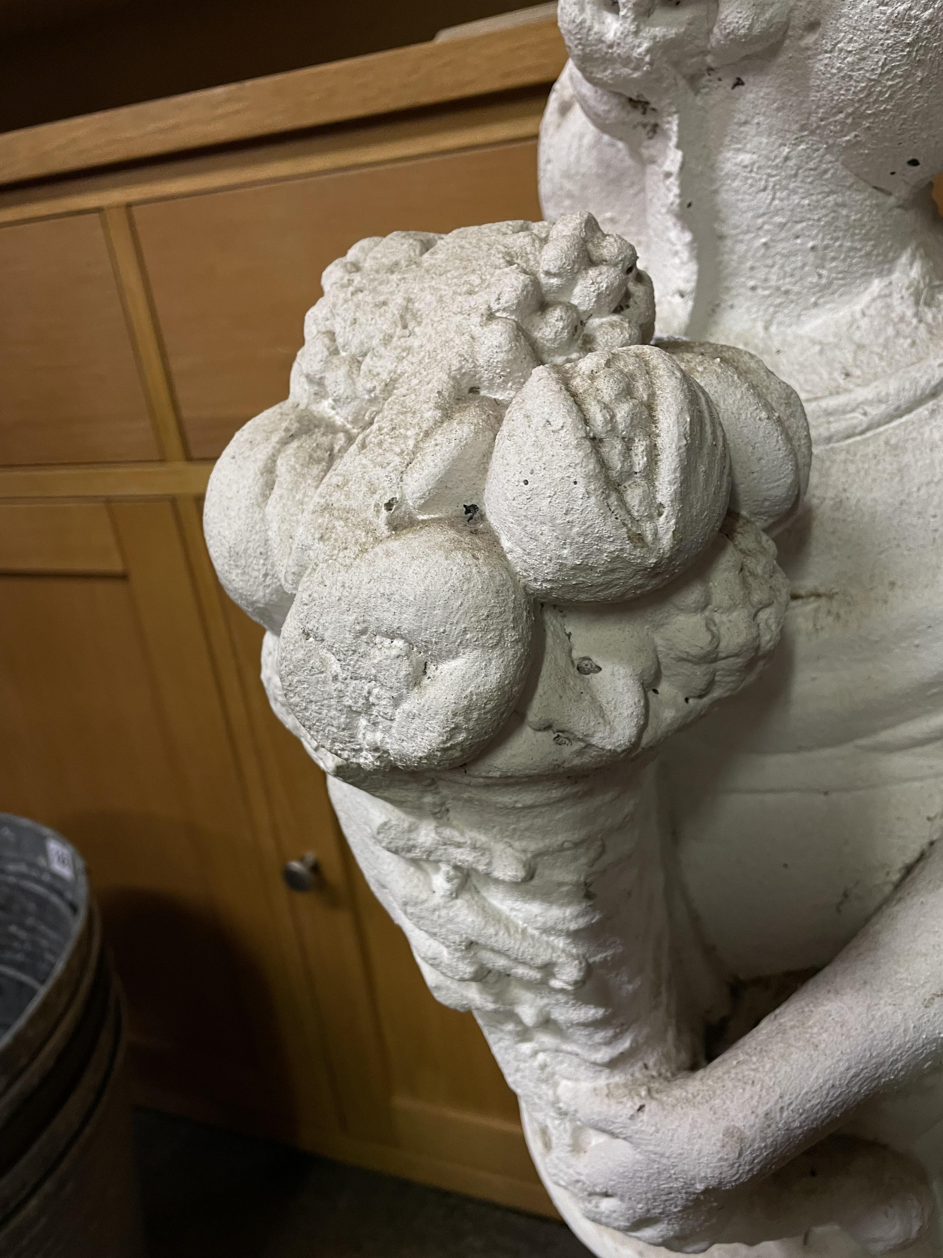 WHITE PAINTED STONEWORK STATUE OF AUTUMN - Image 2 of 3