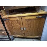 COLONIAL PINE STYLE TWO DOOR CUPBOARD