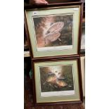 LIMITED EDITION JOHN SEARL 2/50 AND 40/50 FRESHWATER FISH PRINTS PERCH AND CHUBB F/G