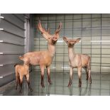 BESWICK STAG AND DEER FIGURES