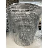 FOUR GALVANIZED PLANTERS