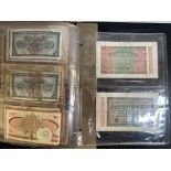 BINDER OF VINTAGE BANKNOTES - MARKS INCLUDING REICHS BANK