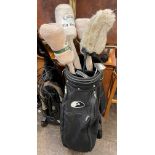 GALLOWAY GOLF BAG AND GALLOWAY CLUBS/DRIVERS