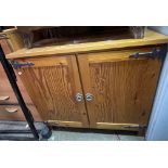 COLONIAL PINE STYLE TWO DOOR CUPBOARD