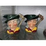 TWO ROYAL DOULTON CHARACTER JUGS OF THE PIED PIPER