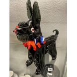 MURANO GLASS BLACK TERRIER A/F