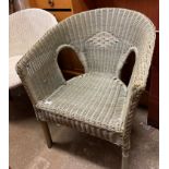 GREEN RATTAN BEDROOM CHAIR