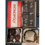 BOXED MONOPOLY GAME AND MECCANO WHEELS