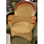 CHILDS WICKER BAMBOO CHAIR