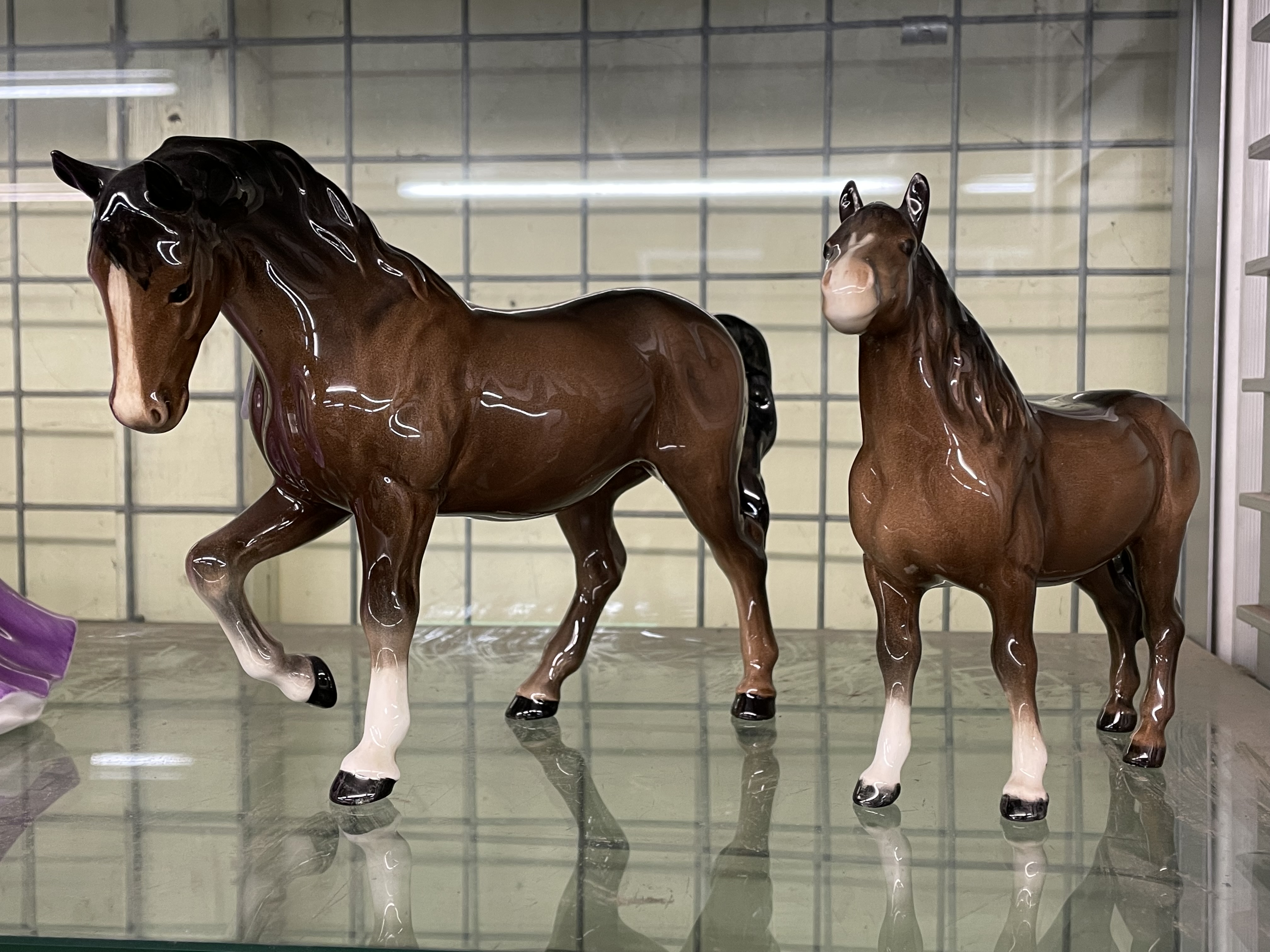 TWO BESWICK HORSES