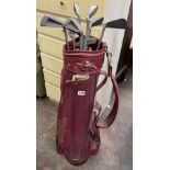 PART SET OF GOLF CLUBS IN CARRY CASE