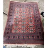 20TH CENTURY RED PATTERNED RUG