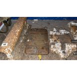 CAST IRON RAILWAY SLEEPER PLUS ONE OTHER