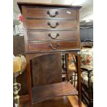 VICTORIAN MAHOGANY INLAID MANUSCRIPT CABINET