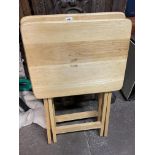 TWO FOLDAWAY SIDE TABLES