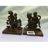 PAIR OF LATE 19TH CENTURY BRONZE FIGURAL STANDS
