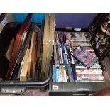 BOX OF PICTURE PRINTS AND DVDS