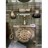 ALABASTER ROTARY DIAL TELEPHONE