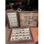 FRAMED AND MOUNTED CIGARETTE CARD COLLECTION OF THE MONARCHS,