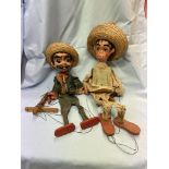 TWO MEXICAN FIGURE PELHAM PUPPETS