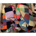 SELECTION OF PATCHWORK KNITTED BLANKETS