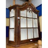 WALNUT DUTCH STYLE ARCH TOP WALL MOUNTED CABINET