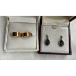 TWO PAIRS 9CT GOLD LADIES EARRINGS 3GAPPROX