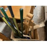 BOX CONTAINING HEDGE CUTTERS,