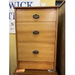 PAIR OF MAHOGANY THREE DRAWER CHESTS